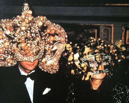 Masked party guests at the Rothschild’s “Surrealist Ball” (1972) -  Images via    therake.com